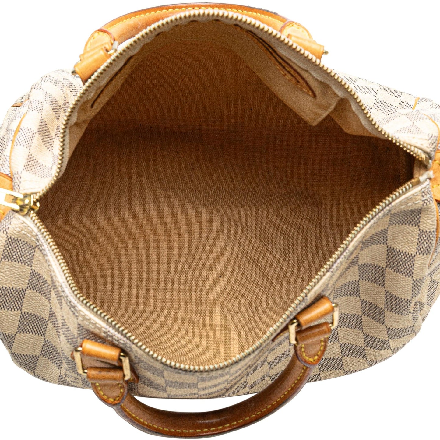 White Louis Vuitton Damier Azur Speedy 30 Boston Bag