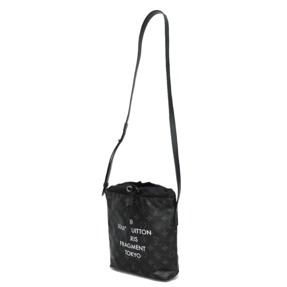 LOUIS VUITTON Shoulder Bag M43418 Monogram Eclipse Canvas Noir LV Circle Fragment Logo Circle Thunder Hiroshi Fujiwara Monogram Eclipse Nano Bag mens