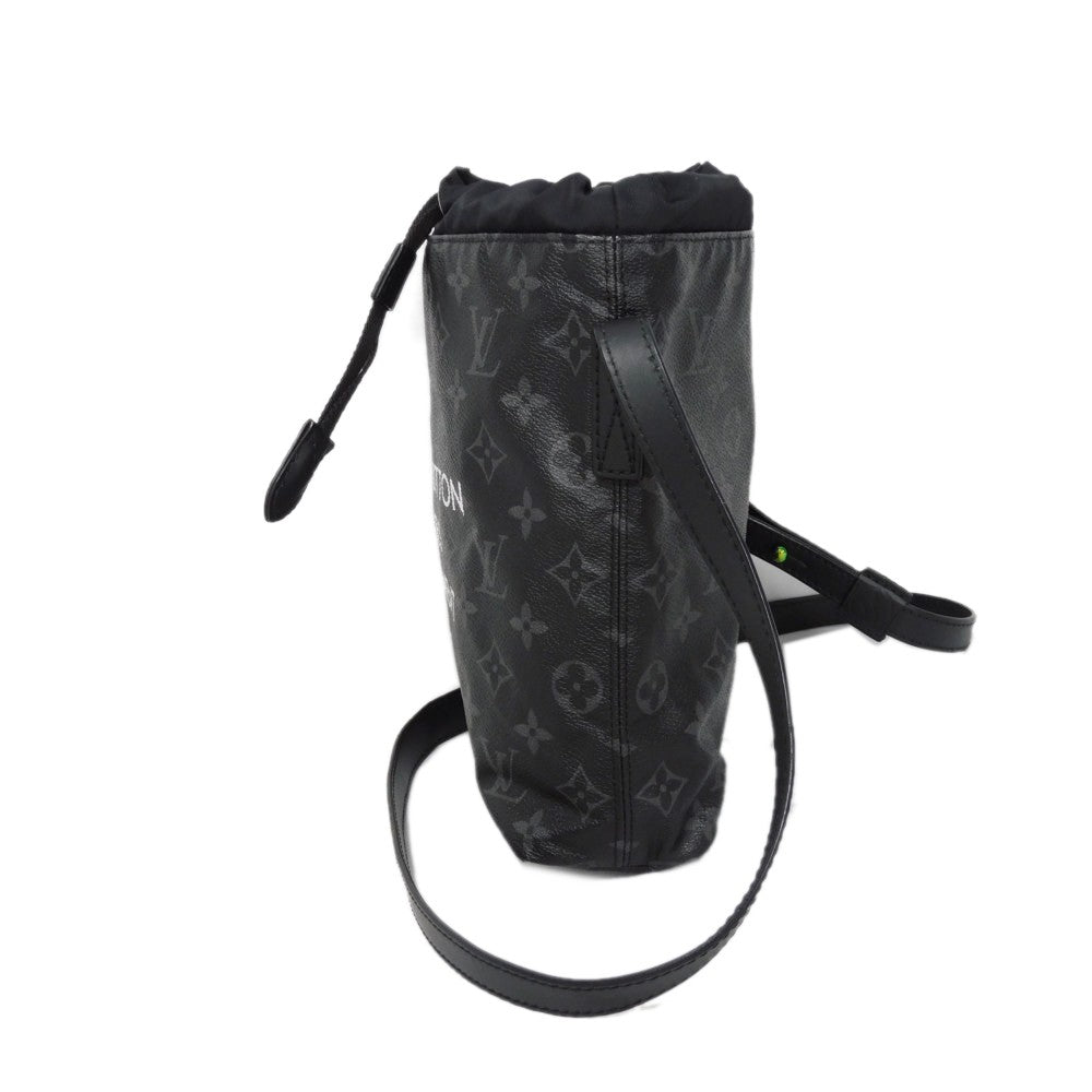 LOUIS VUITTON Shoulder Bag M43418 Monogram Eclipse Canvas Noir LV Circle Fragment Logo Circle Thunder Hiroshi Fujiwara Monogram Eclipse Nano Bag mens