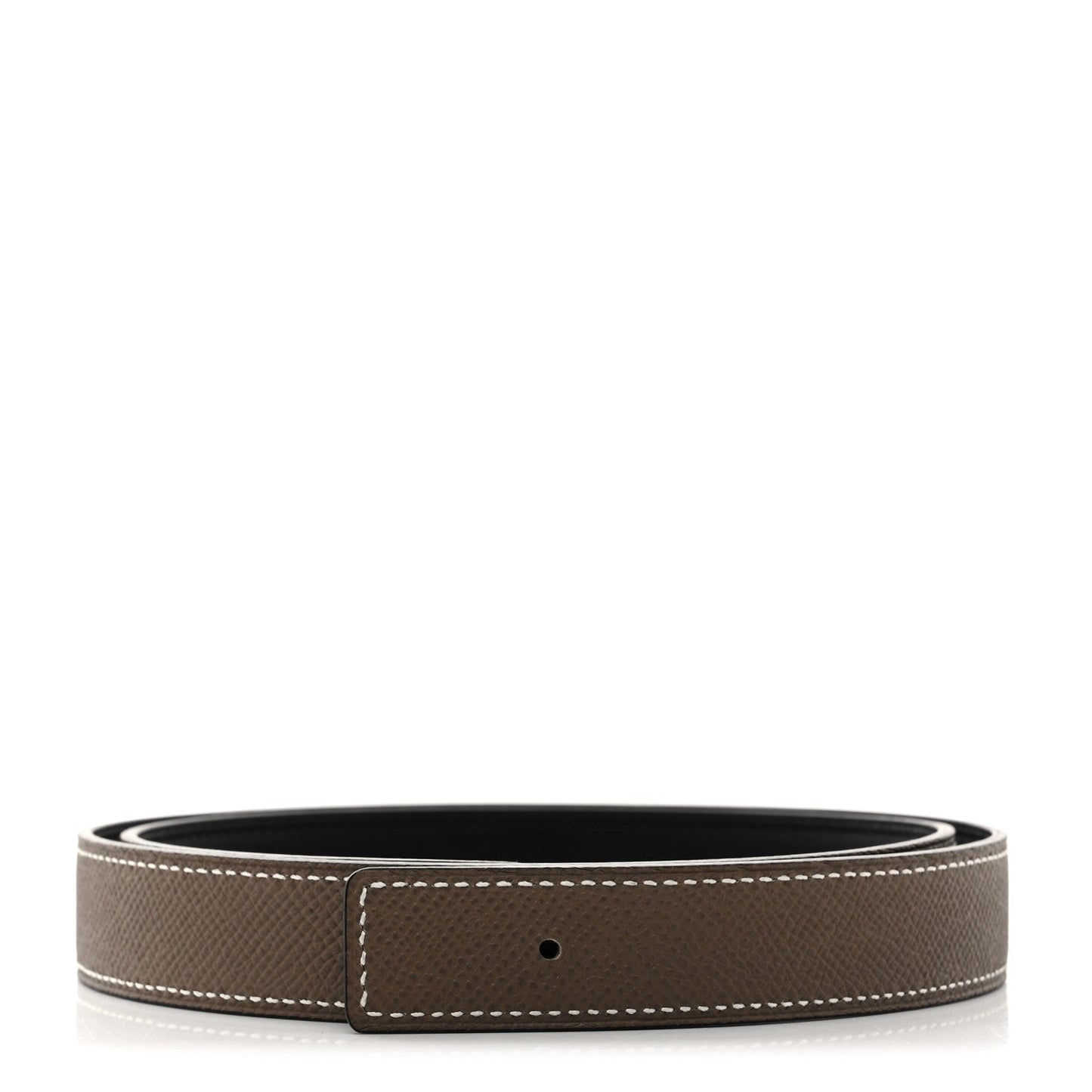 Hermes Swift Epsom 24mm Belt Strap 80 32 Black Etoupe