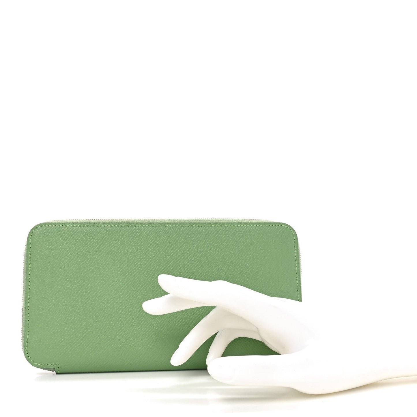 Hermes Epsom Silk'In Wallet Vert Criquet