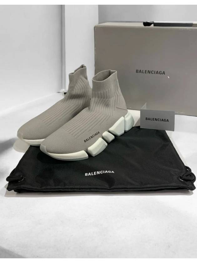 Luxury Balenciaga Trending 2026 Speedrunner high top sneakers gray