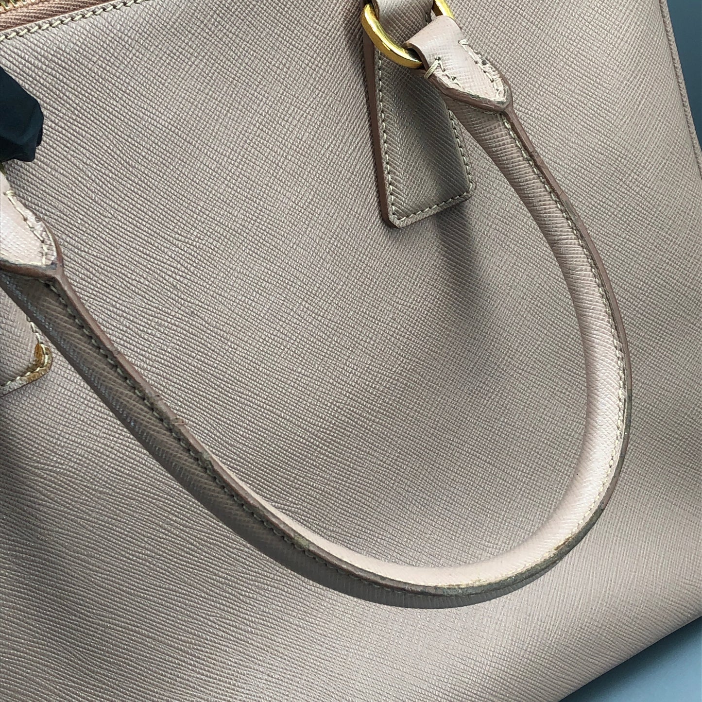 Prada Nude Saffiano Leather Galleria Large Tote Bag