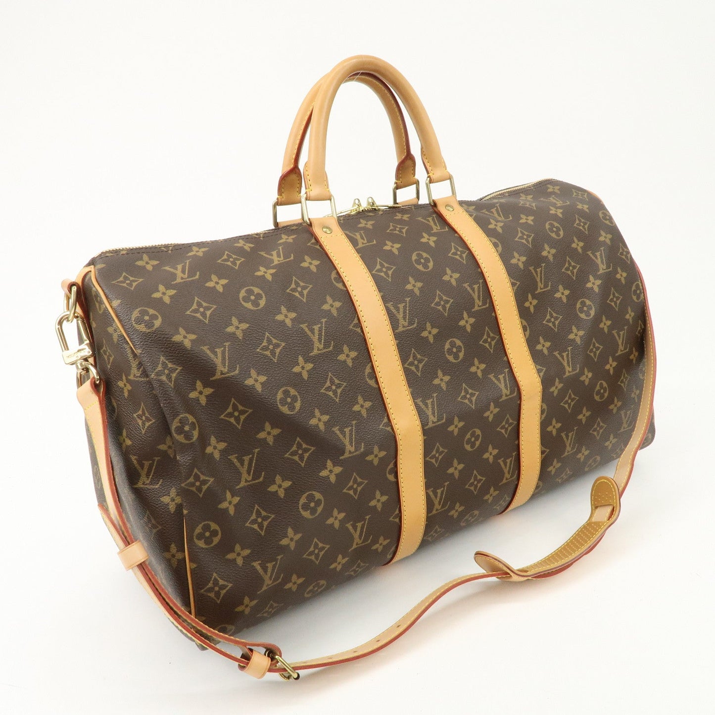 Louis Vuitton Monogram Keep All Bandouliere 50 Boston Bag M41416