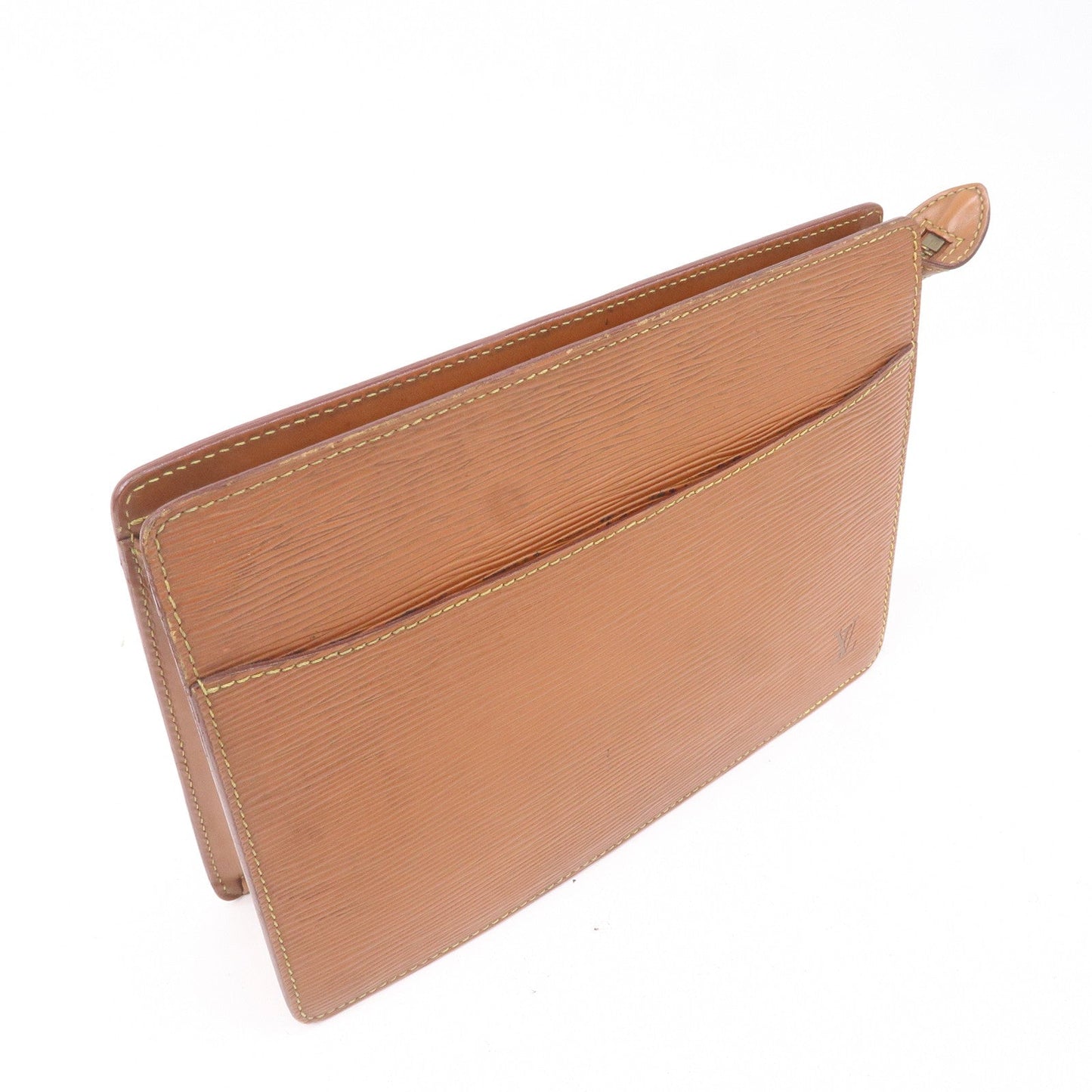 Louis Vuitton Epi Pochette Homme Clutch Bag Zipang Gold M52528