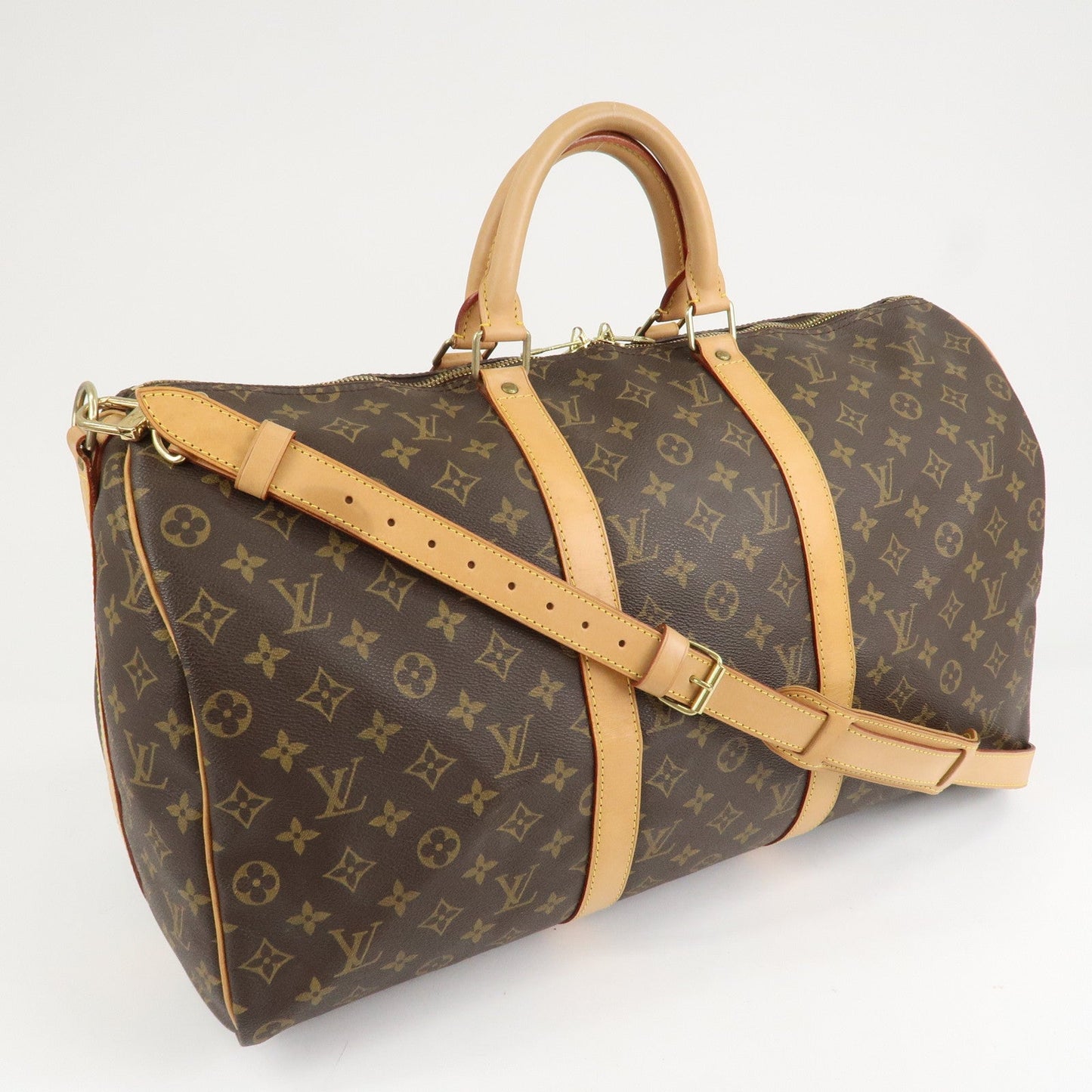 Louis Vuitton Monogram Keep All Bandouliere 50 Boston Bag M41416