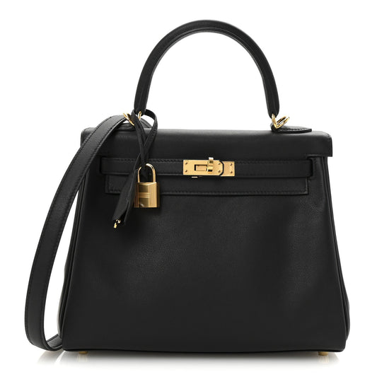 Hermes Swift Kelly Retourne 25 Black