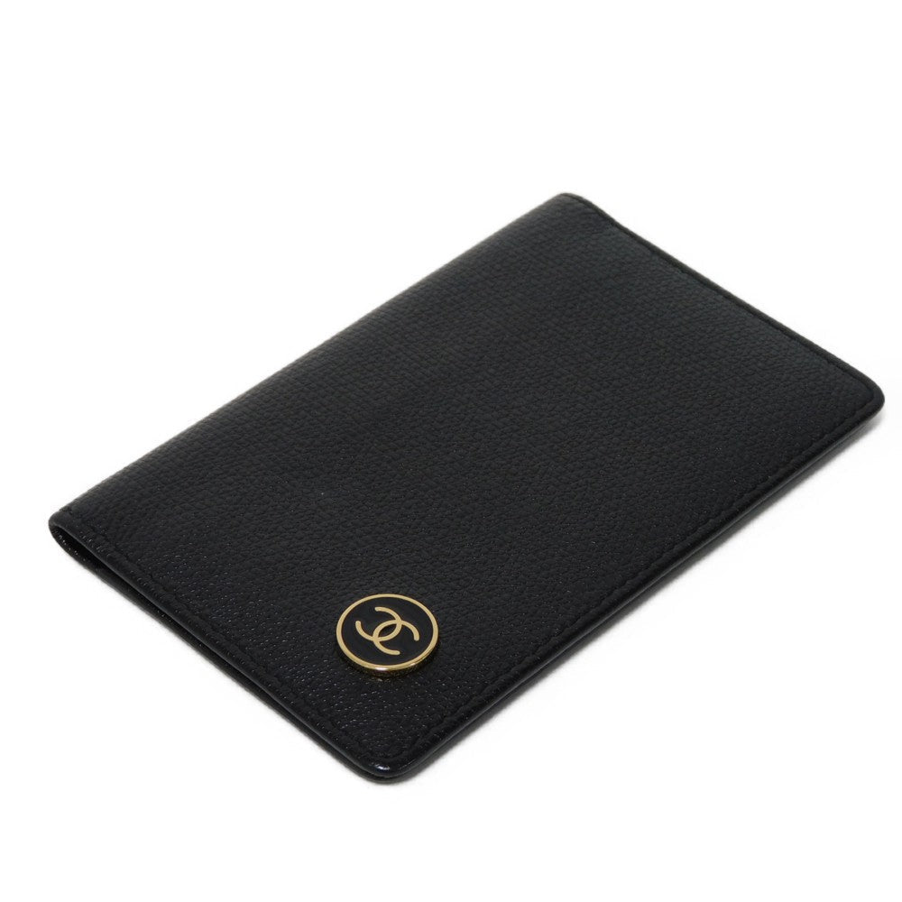 CHANEL Card Case A20910 Calfskin (embossed) black CC Mark Calfskin Enamel 11th Series COCO Mark COCO Button Card Holder Women(Unisex)