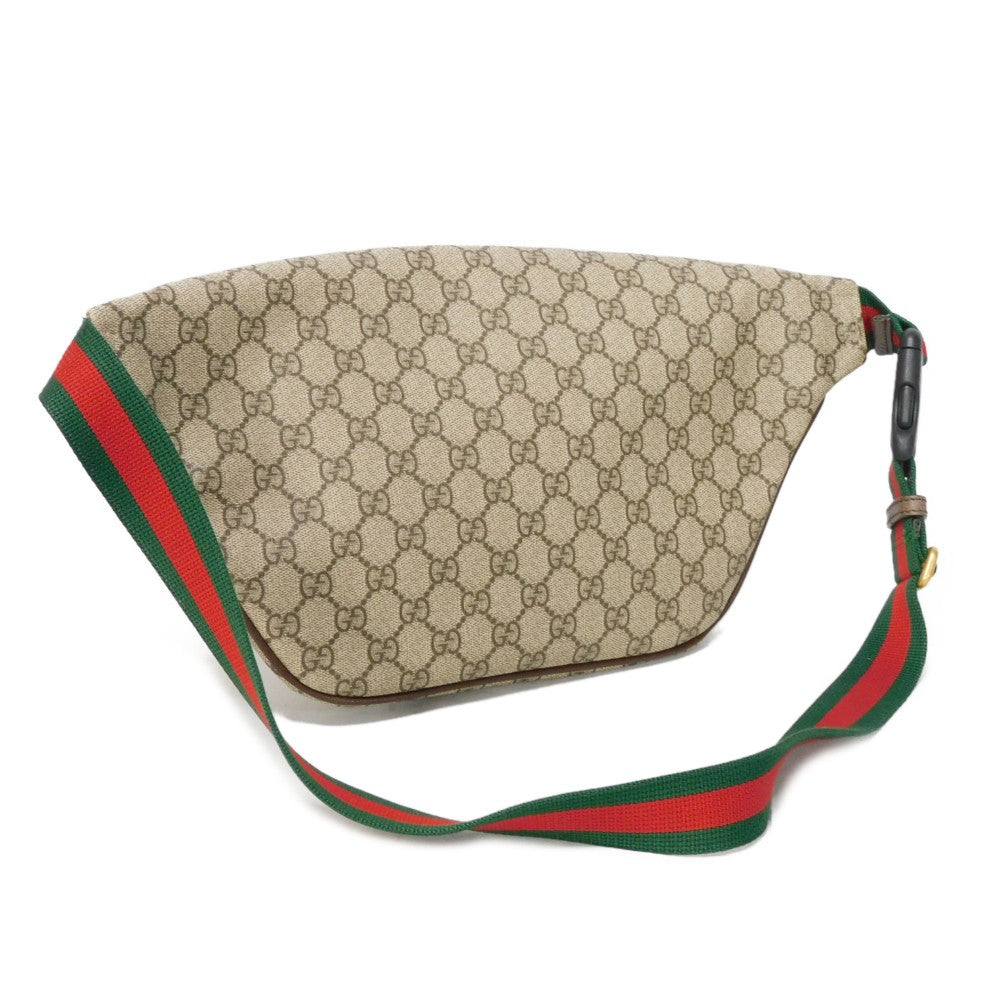 GUCCI Sling bag 529711 GG Supreme canvas (polyurethane processing) beige Multicolor Web Stripe Applique GG Supreme embroidery courier belt bag mens