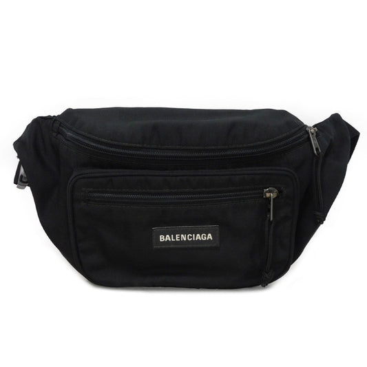 BALENCIAGA Sling bag 482389 2AA2C 1000 Nylon black Waist pouch New logo Explorer belt bag mens
