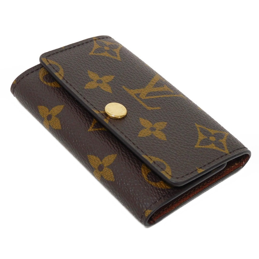 LOUIS VUITTON Key case Key holder  M62630 Monogram canvas x grain leather (embossed) Armagnac Current LV logo flower 6-row brown new RFID IC chip Monogram Multicles 6 unisex(Unisex)