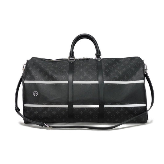 LOUIS VUITTON Boston Duffel bag M43414 Monogram Eclipse Canvas (Flash Print) Noir Fragment Circle Thunder Hiroshi Fujiwara Monogram Eclipse Keepall  bandouliere 55 mens