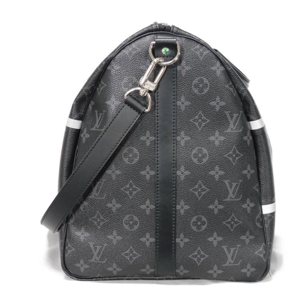 LOUIS VUITTON Boston Duffel bag M43414 Monogram Eclipse Canvas (Flash Print) Noir Fragment Circle Thunder Hiroshi Fujiwara Monogram Eclipse Keepall  bandouliere 55 mens