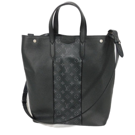 LOUIS VUITTON Tote Bag M30431 Taiga leather x monogram canvas Noir Black 2WAY Shoulder Bag Taigarama monogram Eclipse City tote mens
