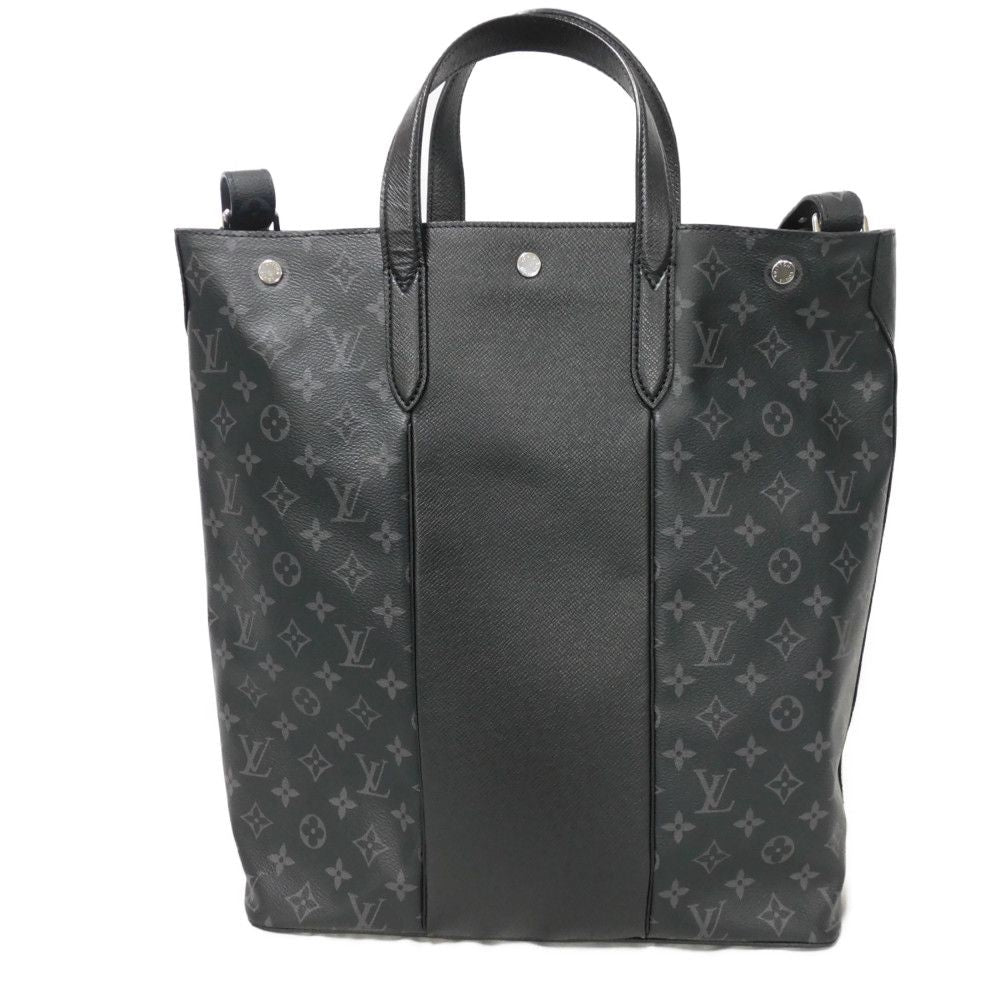 LOUIS VUITTON Tote Bag M30431 Taiga leather x monogram canvas Noir Black 2WAY Shoulder Bag Taigarama monogram Eclipse City tote mens