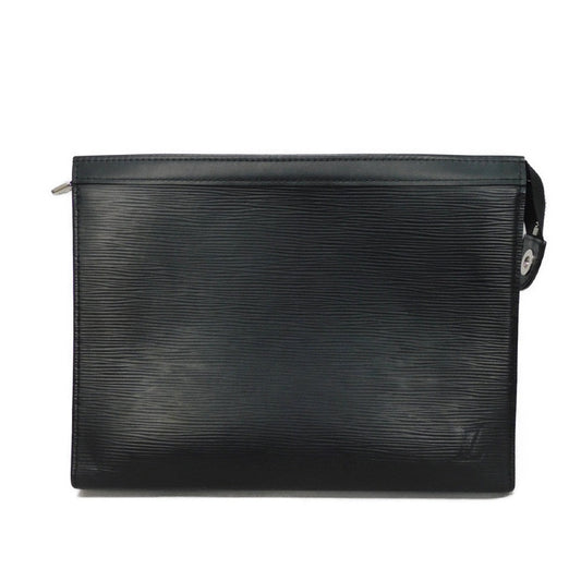 LOUIS VUITTON Clutch bag M81326 Epi leather x grain leather Noir LV logo black business bag RFID IC chip Epi Pochette Voyage MM mens