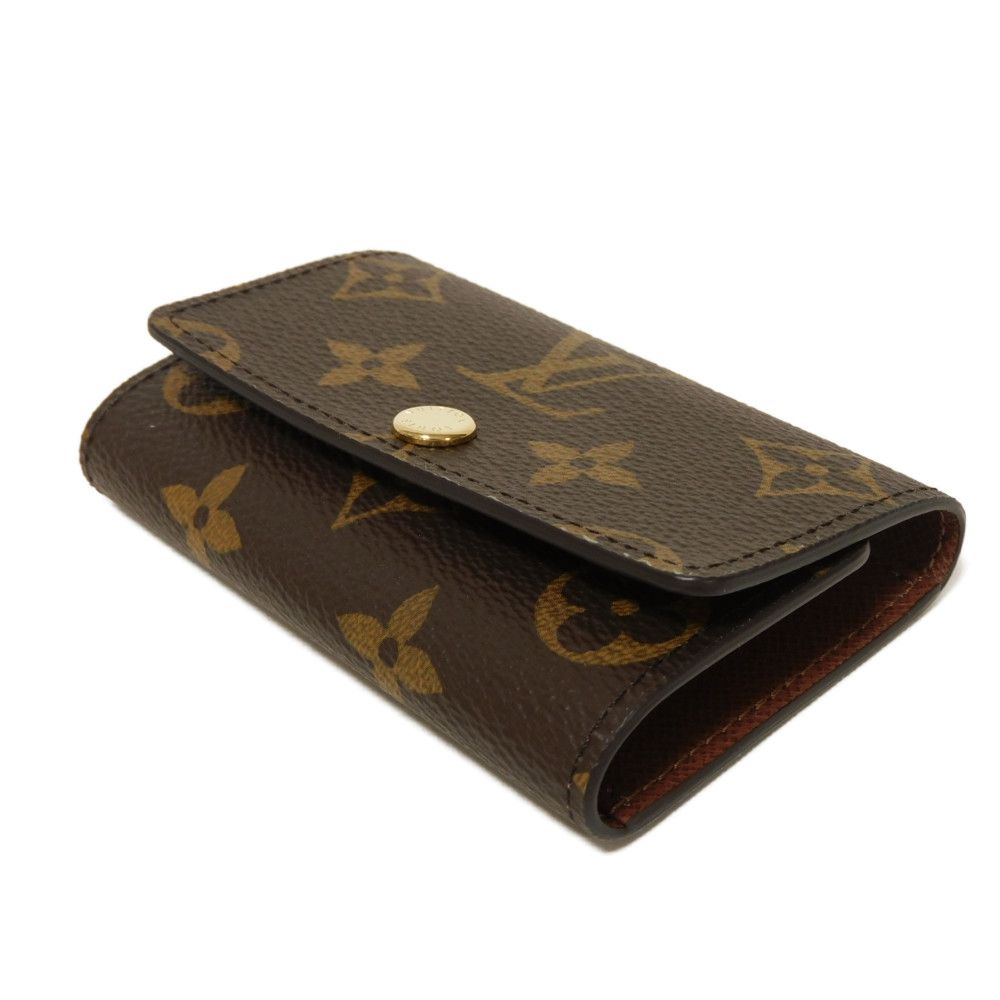 LOUIS VUITTON Key case Key holder  M62630 Monogram canvas x grain leather (embossed) Armagnac Current LV logo flower 6-row brown new RFID IC chip Monogram Multicles 6 unisex(Unisex)