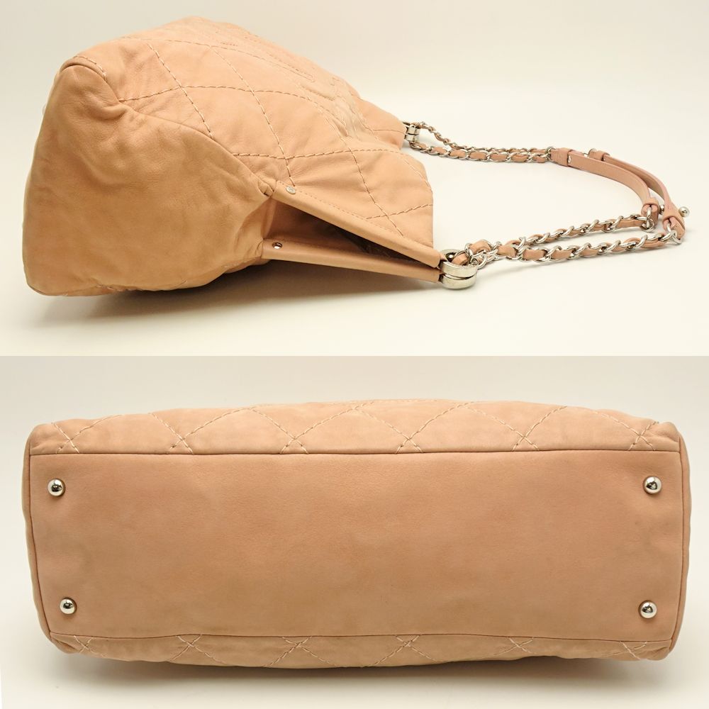 Chanel Chain Shoulder Bag 2way Diagonal Heremark Leather Pink