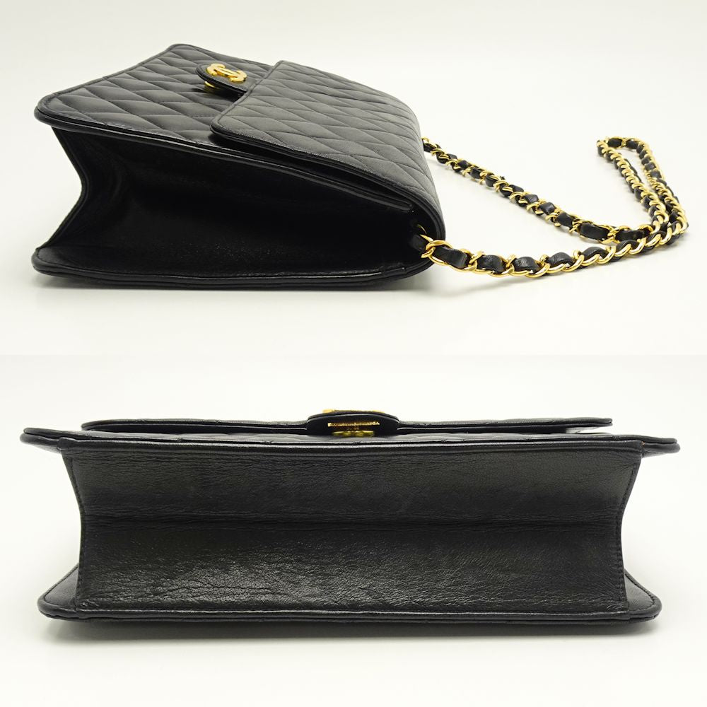 Chanel Chain Shoulder Bag Matelasse Lambskin Black