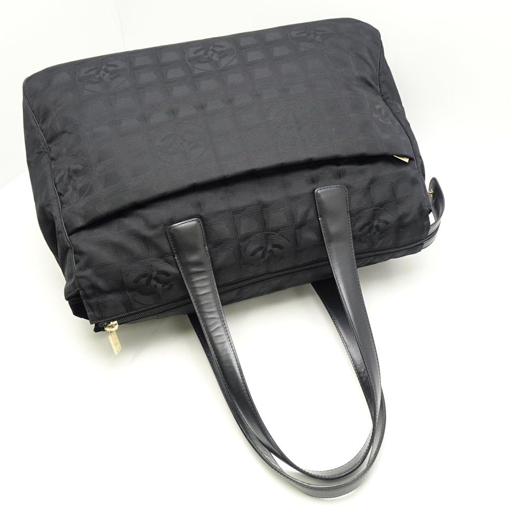 Chanel New Travel Line Boston Bag Nylon Black