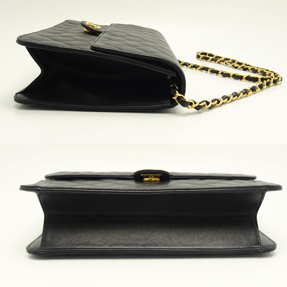 Chanel Matelasse Chain Shoulder Bag Lambskin Black