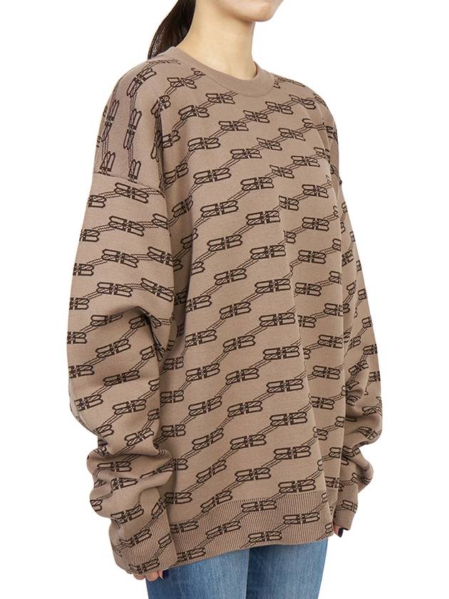 Luxury Balenciaga Trending 2026 BB Monogram Sweatshirt Brown