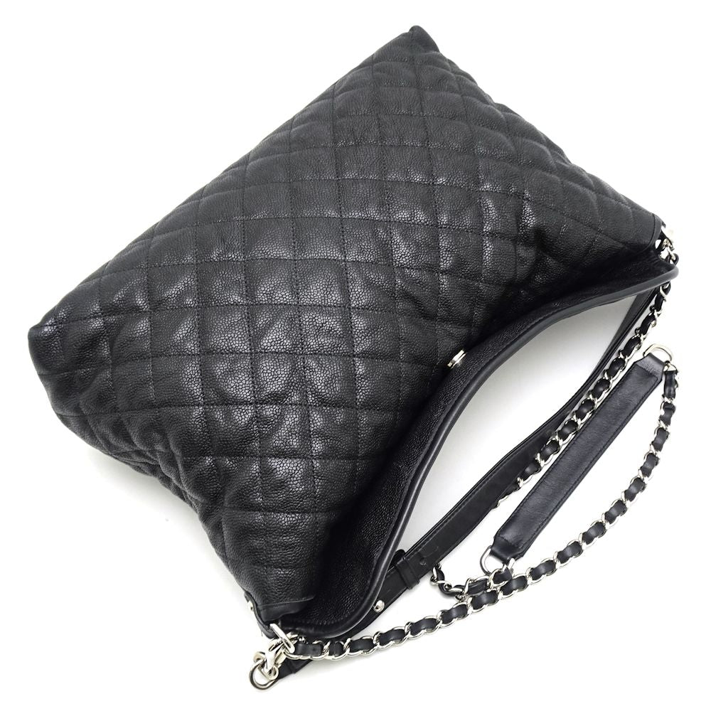 Chanel Matelasse 2way Shoulder Bag Caviar Skin Black