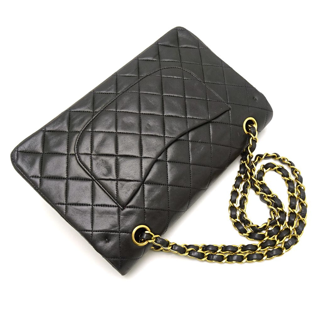 Chanel Chain Shoulder Bag Matelasse Lambskin Black