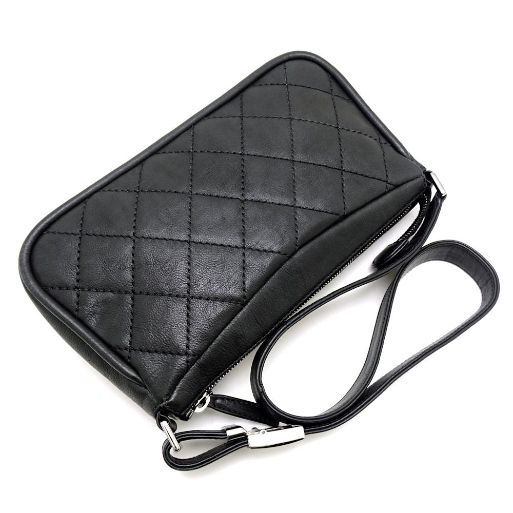 Chanel One Shoulder Bag Matelasse Leather Black