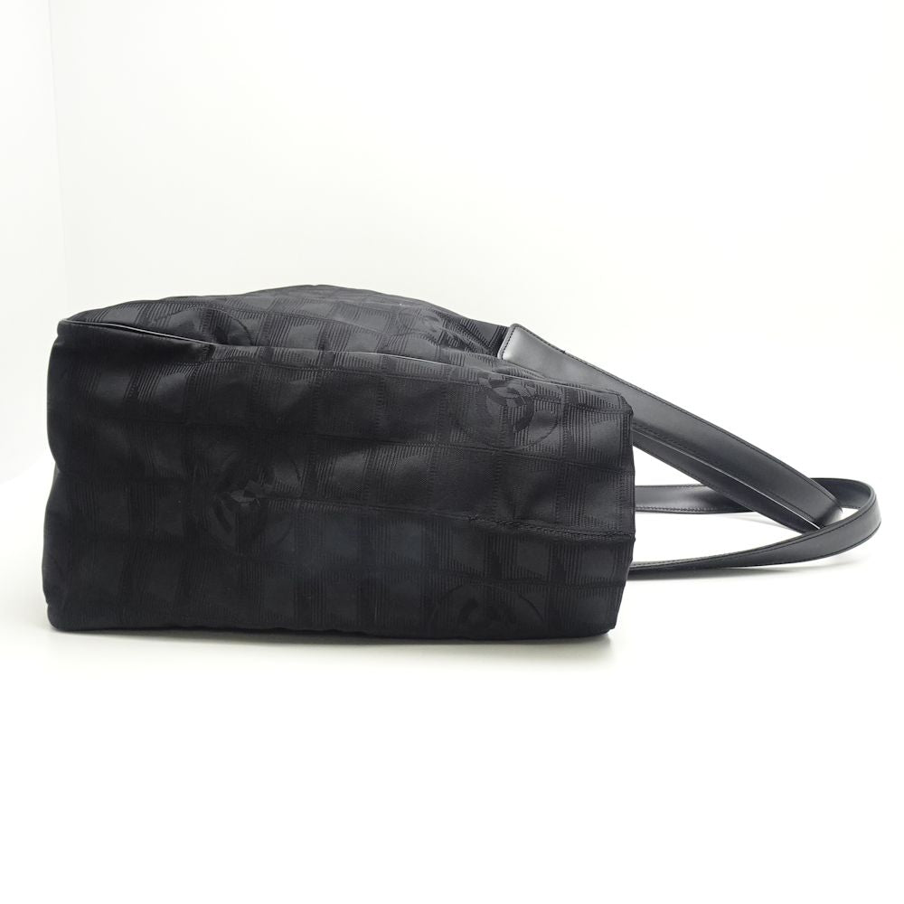 Chanel New Travel Line Tote Bag MM Nylon Black