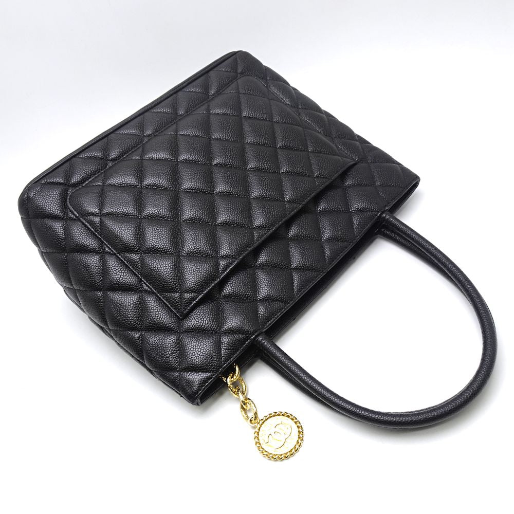 Chanel Reprint Tote Bag Caviar Skin Black