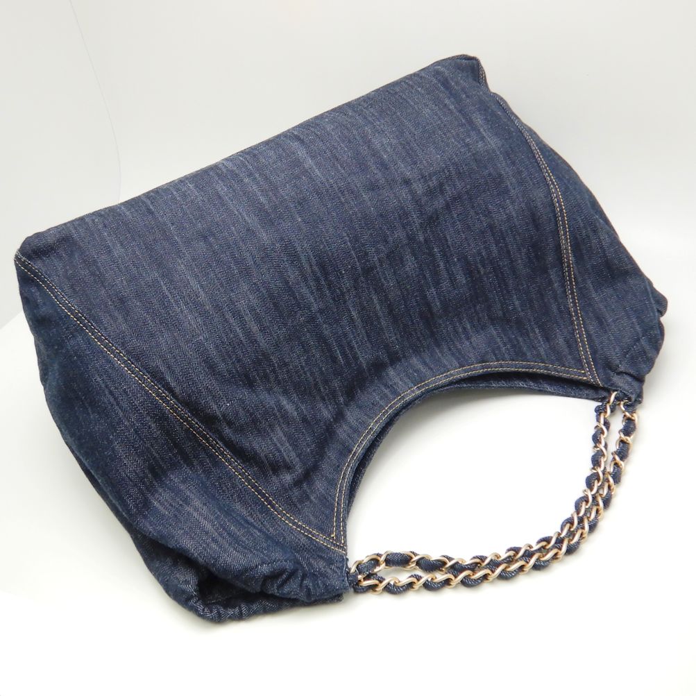 Chanel Cococabas PM Denim Indigo Shoulder Tote Blue