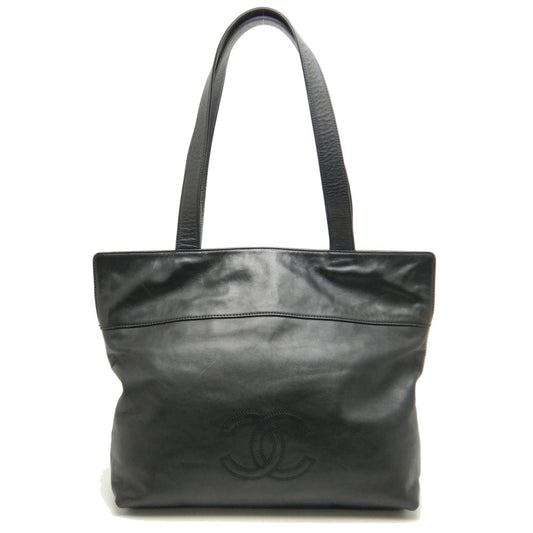 Chanel Tote Bag Shoulder Lambskin Black Heremark