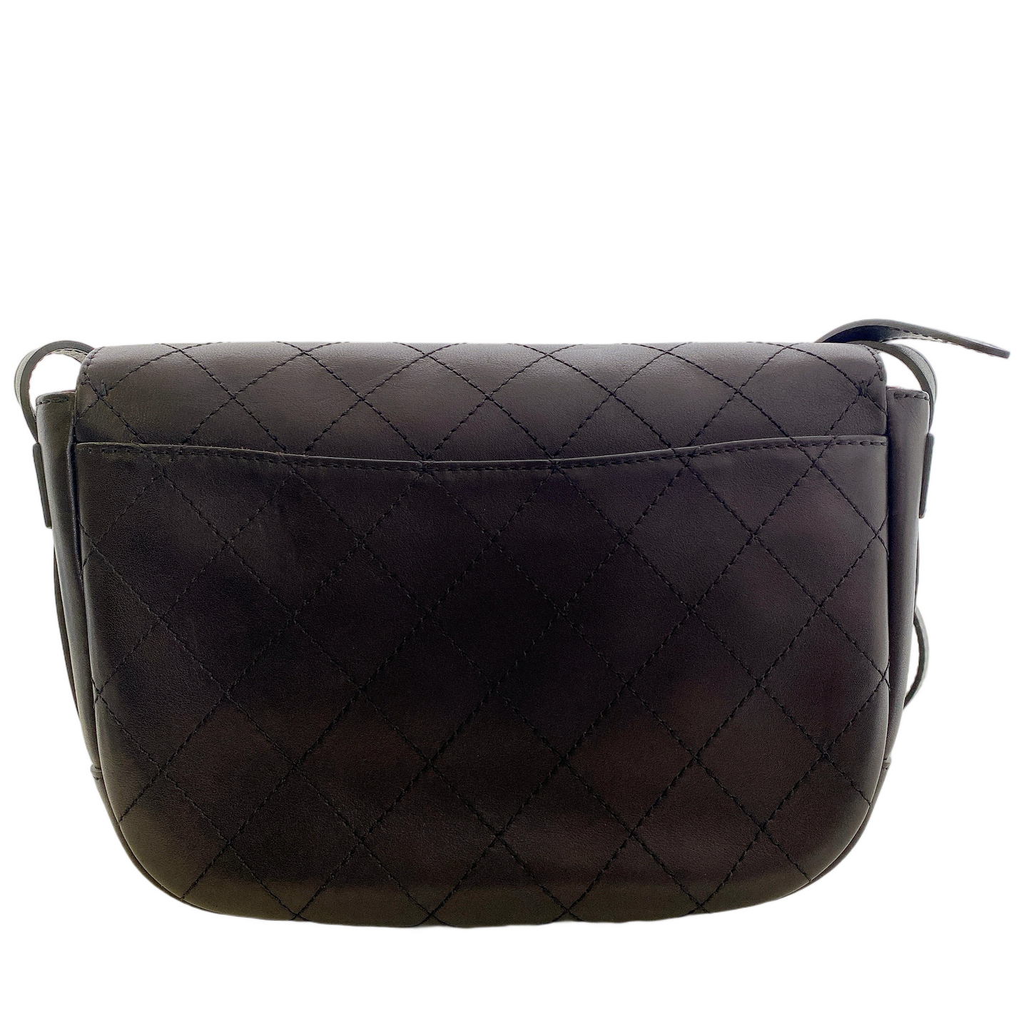 CHANEL CC BLACK SADDLE TYPE MESSENGER Handbag