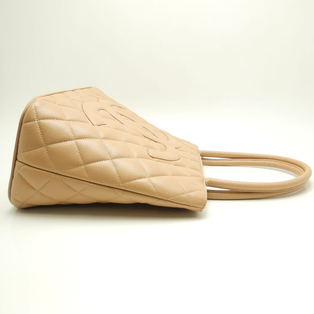 Chanel Reissue Tote Bag Caviar Skin Beige x Gold Metal Fittings