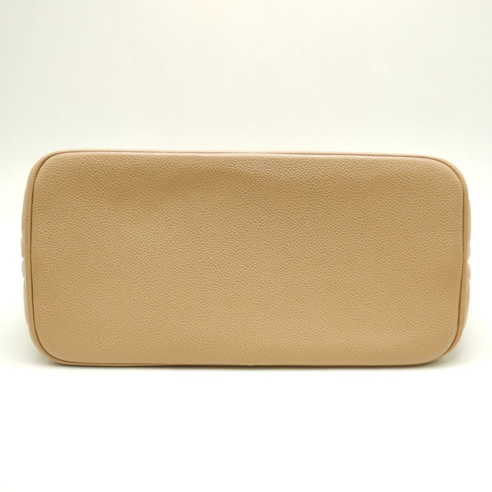 Chanel Reissue Tote Bag Caviar Skin Beige x Gold Metal Fittings