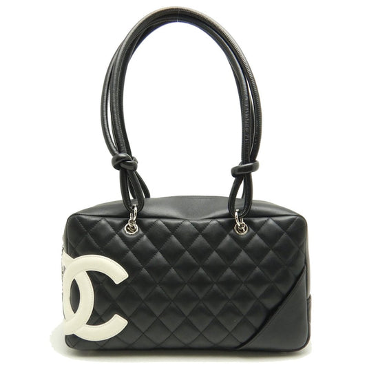 Chanel Cambon Line Bowling Bag Lambskin Black Shoulder