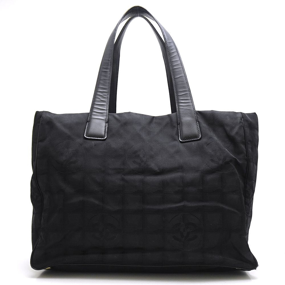 Chanel New Travel Line Tote MM Nylon Black