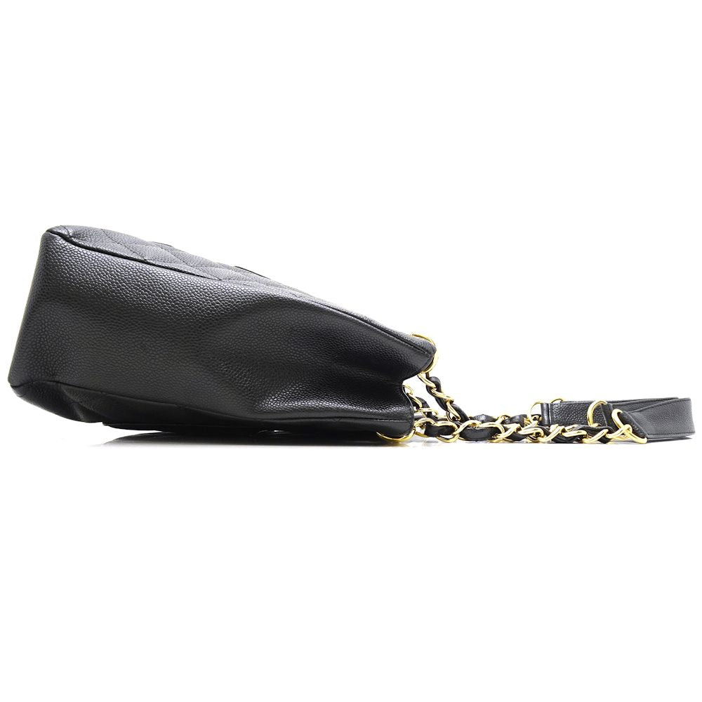 Chanel Matelasse Chain Tote Bag Caviar Skin Black