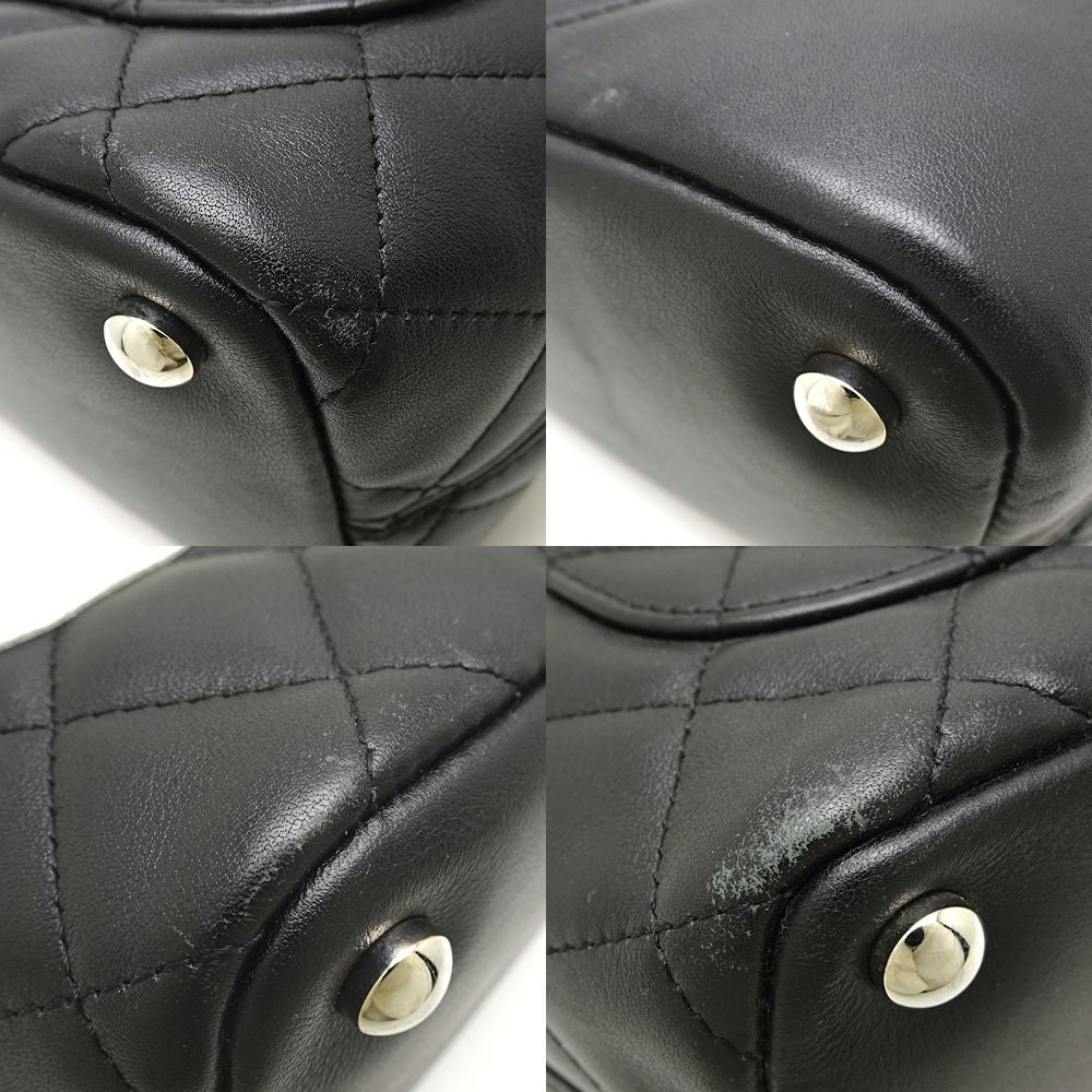 Chanel Cambon Line Medium Tote Bag Lambskin Black