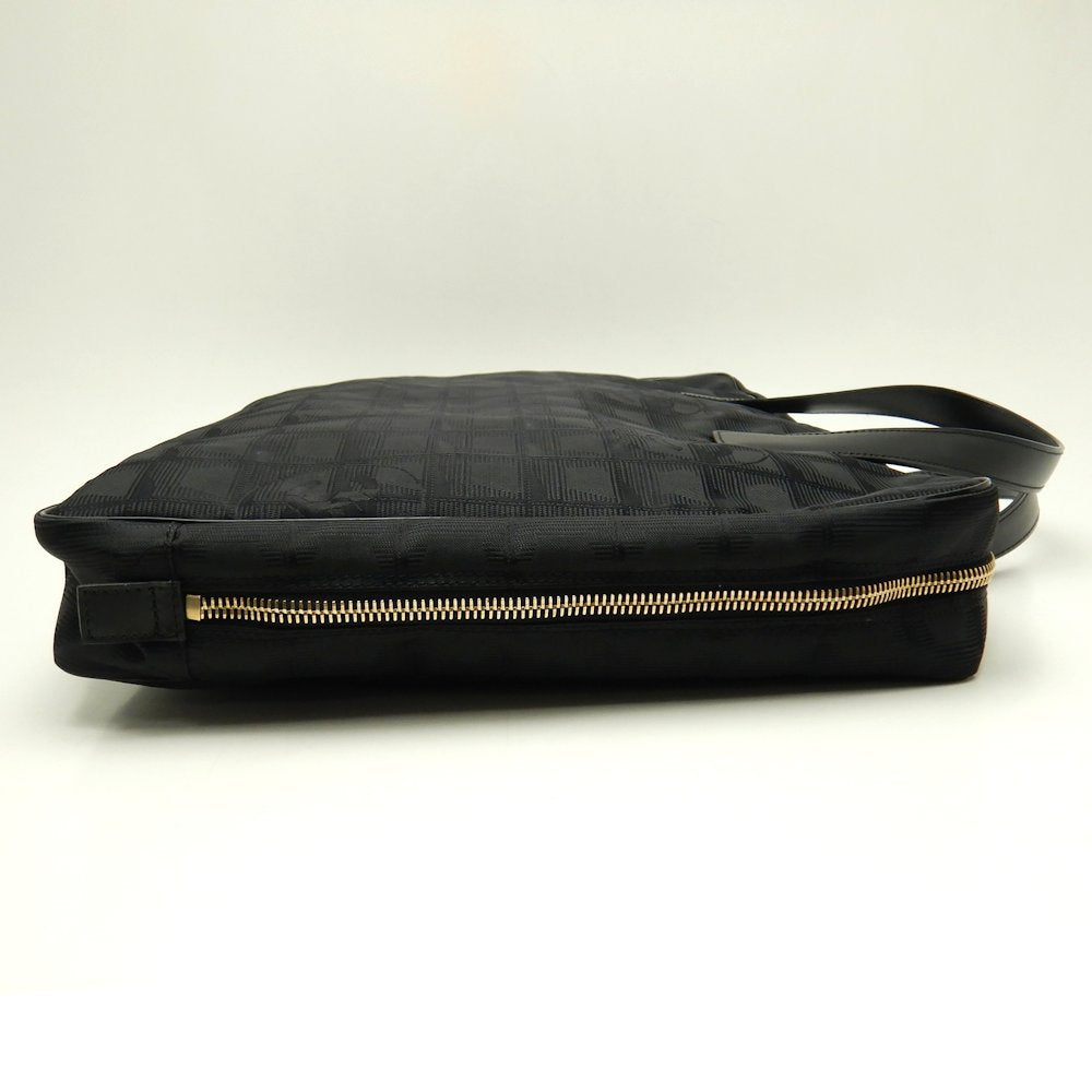 Chanel New Travel Line Briefcase Black Nylon x Leather