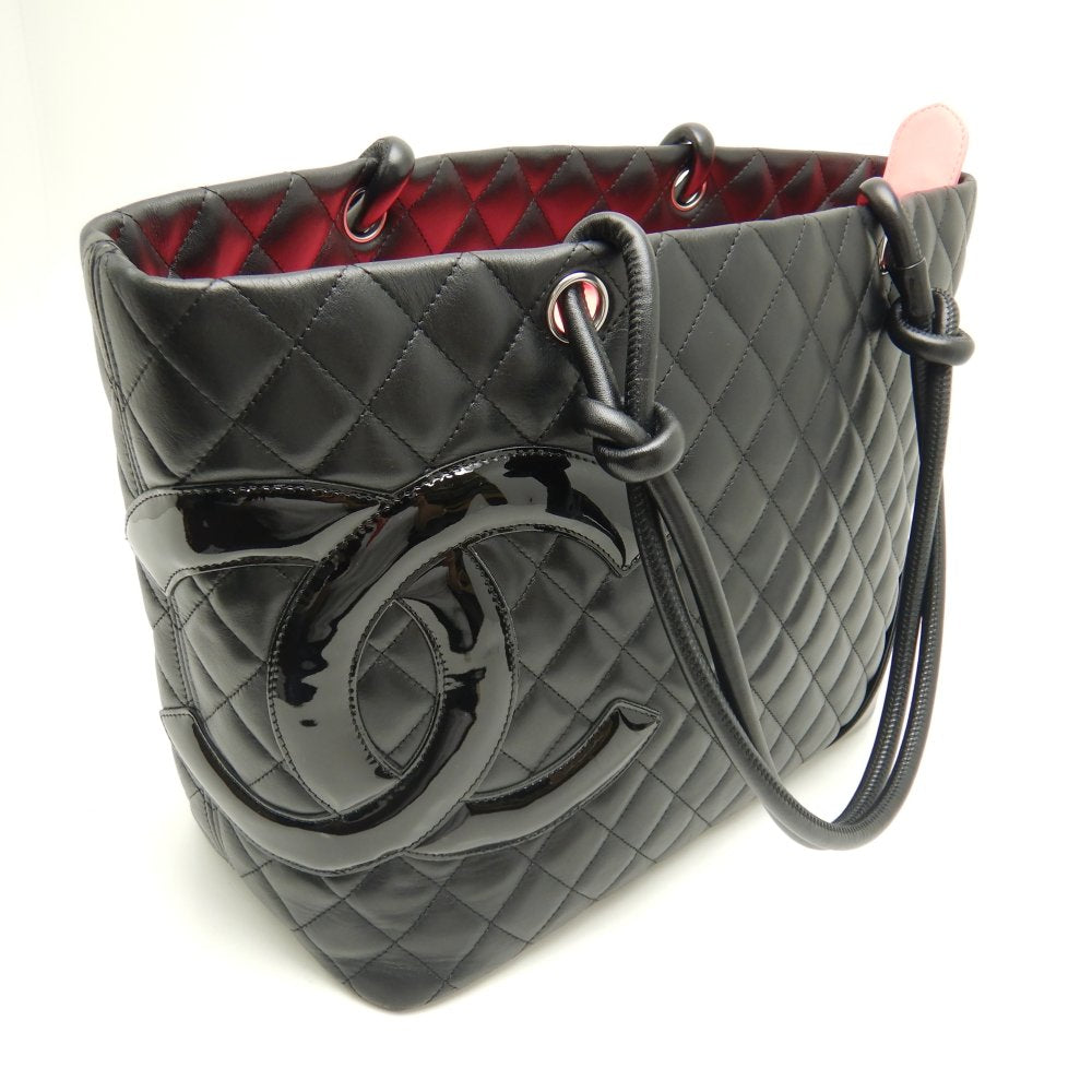 Chanel Cambon Line Large Tote Bag Calf Black