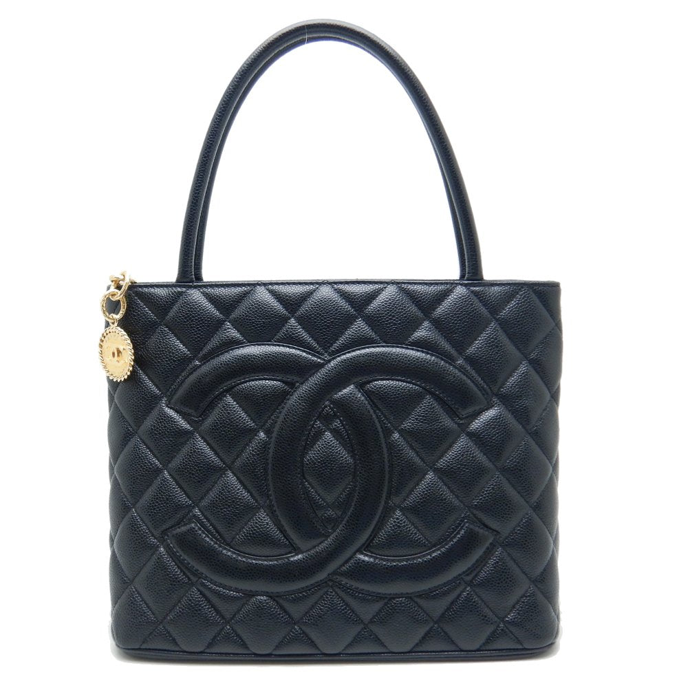 Chanel Reprint Tote Bag Caviar Skin Black