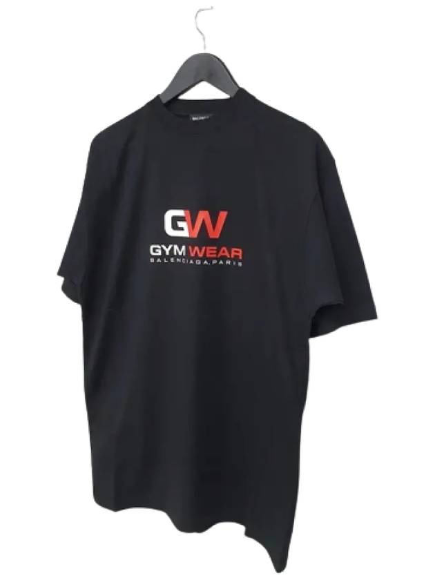Luxury Balenciaga Trending 2026 Gym Wear Logo Print Short Sleeve T-Shirt Black