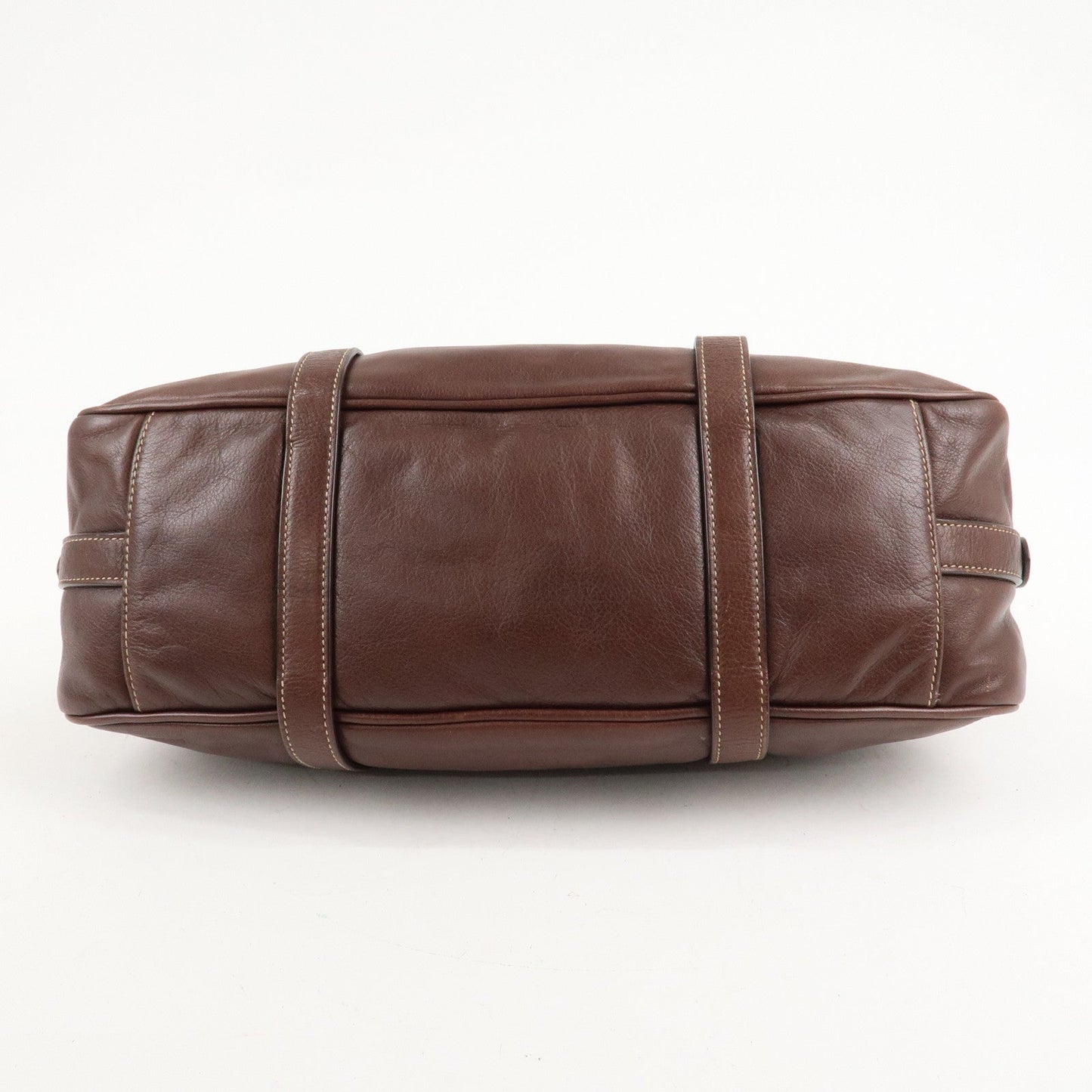 PRADA Leather 2Way Bag Shoulder Bag Hand Bag Brown BN1904