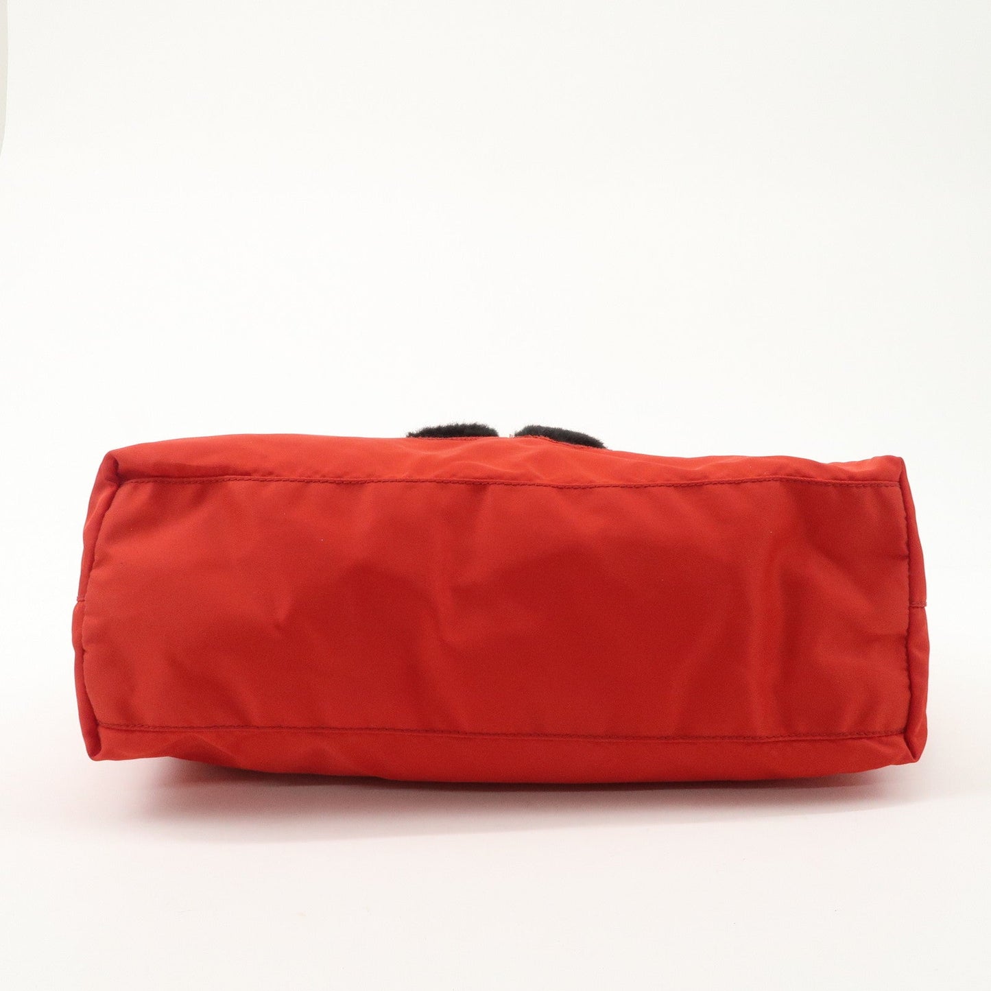 PRADA Nylon Leaather Panda Tote Bag Shoudler Bag Red BR4249