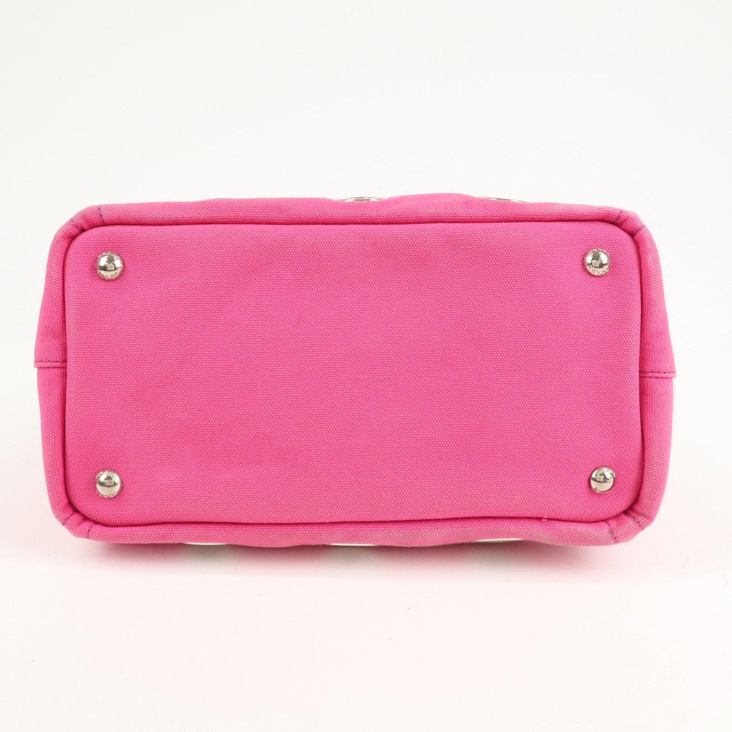 PRADA Canapa Mini Canvas 2Way Bag Hand Bag Pink 1BG439