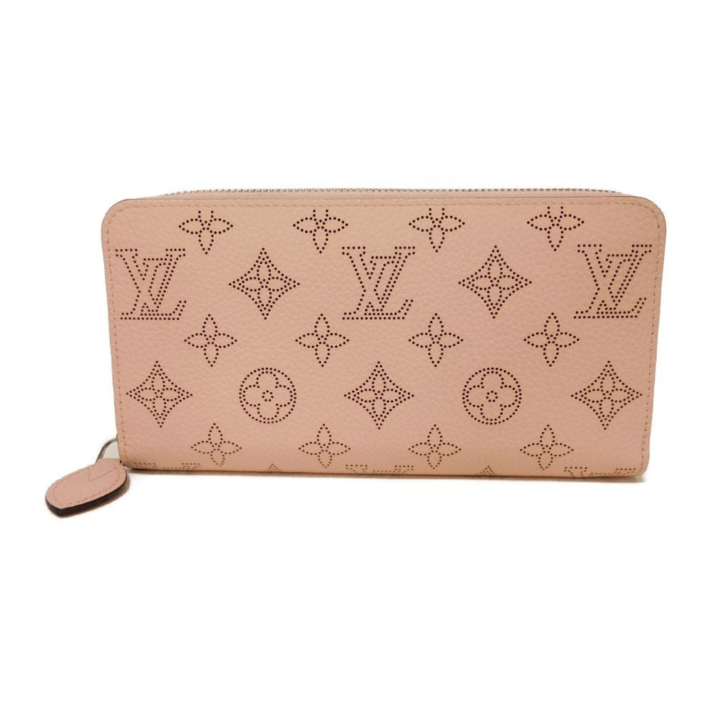 LOUIS VUITTON Long Wallet Purse M82755 Mahina leather (stamped) rose jasmine Current Perforation Pink RFID Monogram Mahina Zippy wallet Women