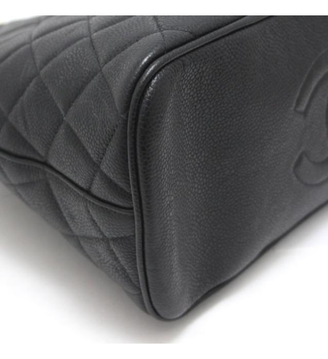 Chanel Matelasse Chain Shoulder Hand Bag Caviar Skin Black