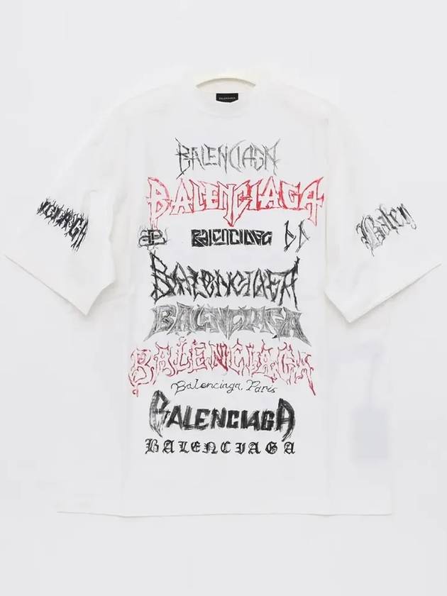 Luxury Balenciaga Trending 2026 Cotton Crew Neck Short Sleeve T-shirt White